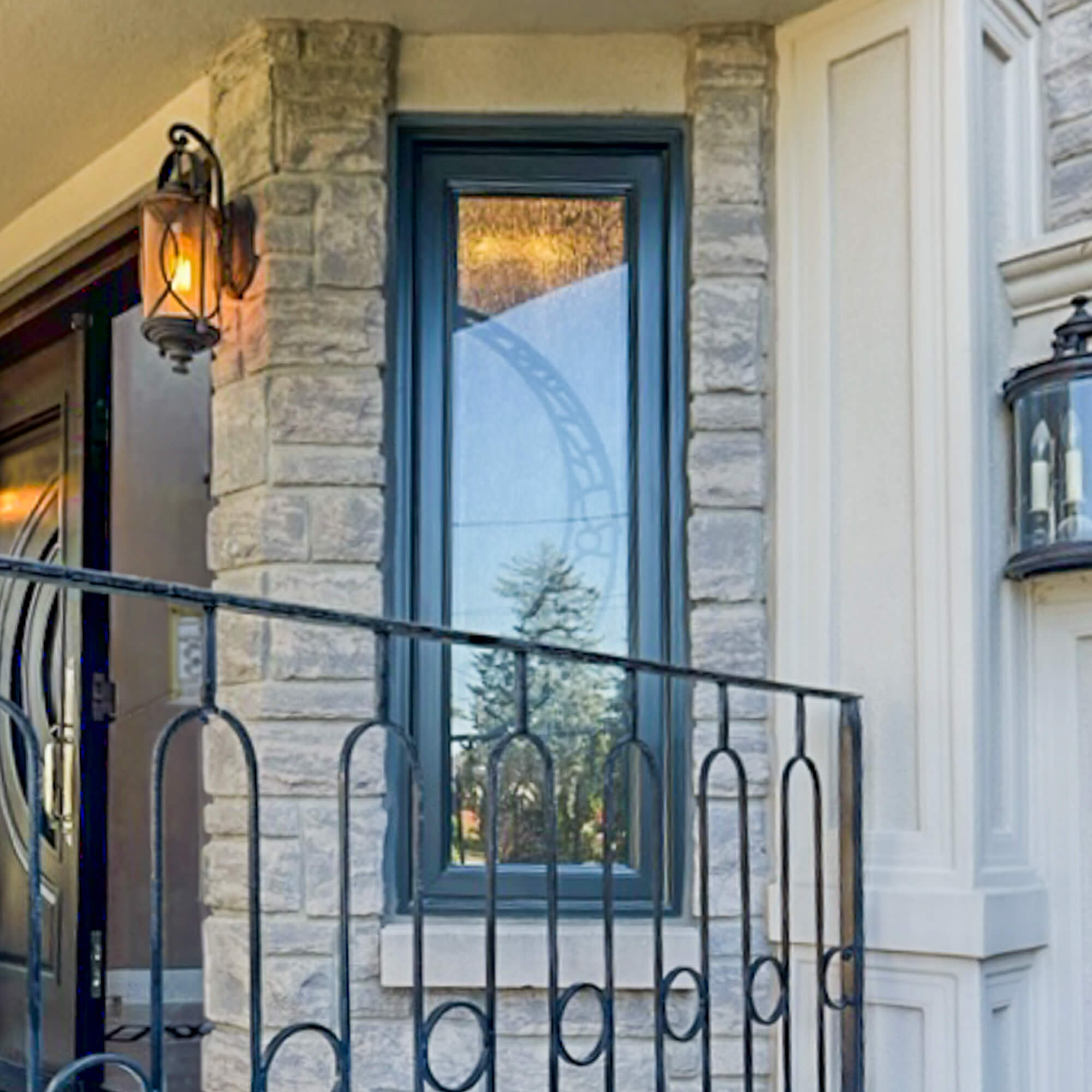 Residential Brick Home Windows